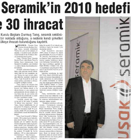 Uşak Seramik ihracat hedefi Ankara Belde
